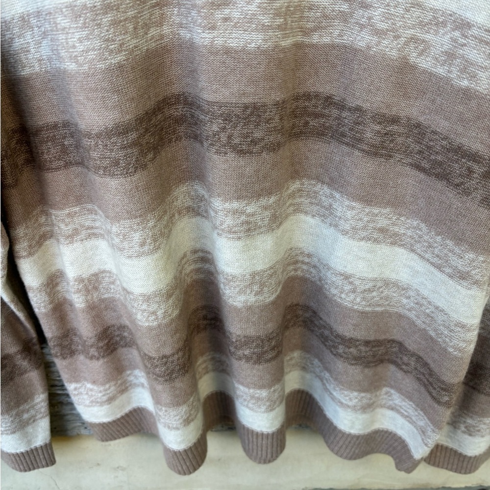Croft & Barrow Earthy Tones V-Neck Striped Light Sweater Size L NWT - Picture 6 of 8